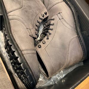 Thursday Captain Grey Matte Boots Size 8